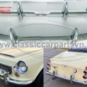 Datsun Roadster Fairlady bumpers with over riders (1962-1970)